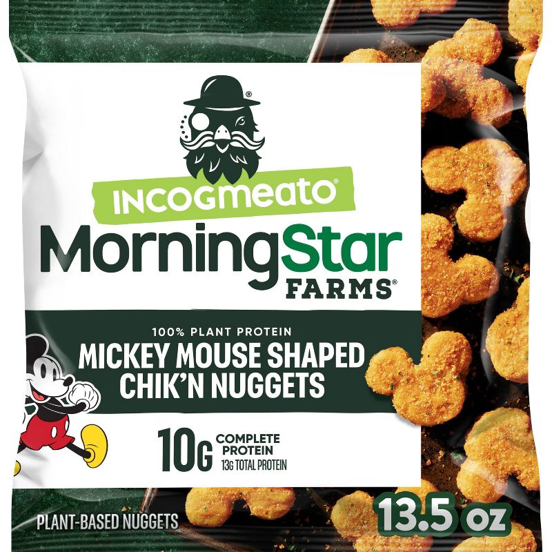 MorningStar Farms Frozen Plant Based Mickey Mouse Shaped Chik&#39;n Nuggets - 13.5oz, 1 of 8