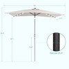 Sonkuki 10x6.5 ft LED Rectangular Patio Market Umbrella w/Tilt Adjustment - 3 of 4