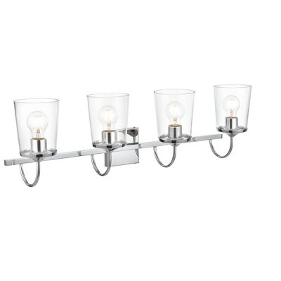 Elegant Lighting Avani 4 light Chrome and Clear Bath Sconce