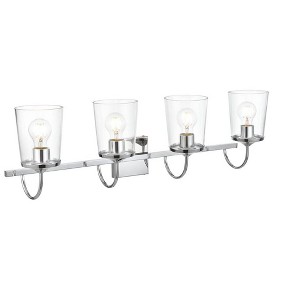 Elegant Lighting Avani 4 light Chrome and Clear Bath Sconce - 1 of 4