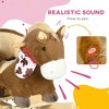 Whisen Baby Rocking  & Riding Horse,  Plush Animal Rocker with Realistic Sound, Pedals for Ages 18-36 Months - Brown - 4 of 4