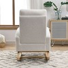 CAVINAS 27.6" Rocking Accent Chair with High Backrest and Side Pockets, Upholstered Lounge Arm Chair for Living Room - 2 of 4
