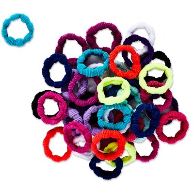 sc&#252;nci Kids No Damage Cotton Elastic Hair Ties - Assorted Colors - 40pcs