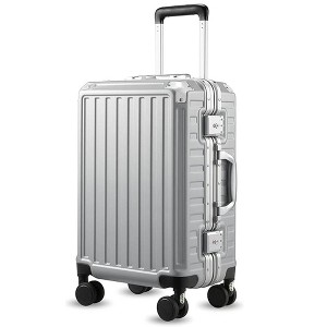 LUGGEX Aluminum Frame Zipperless Luggage with Silent Spinner Wheels, Durable Polycarbonate Hard Shell Suitcase - 1 of 4
