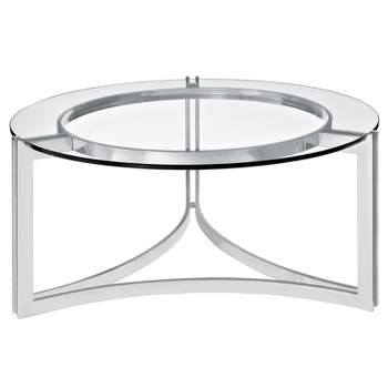 Signet Stainless Steel Coffee Table Silver - Modway