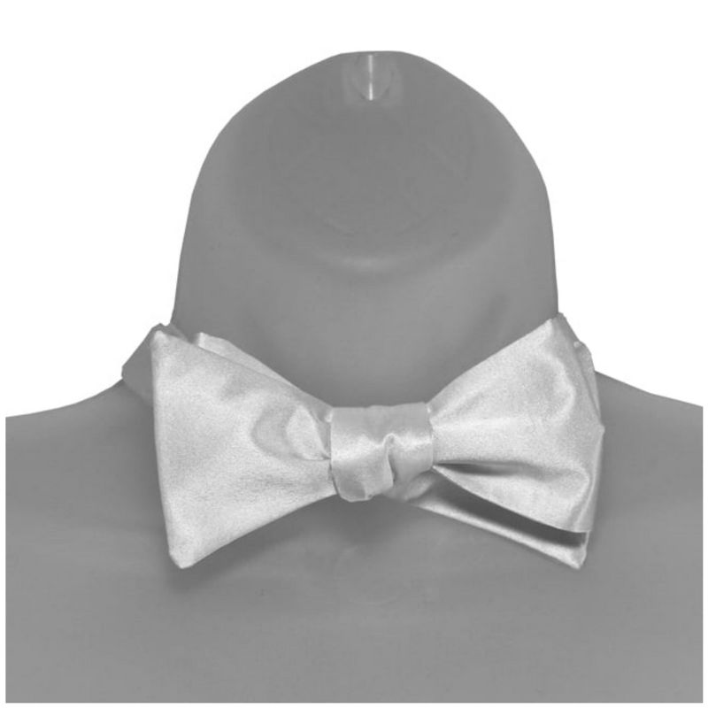 Men's Solid Color 2.75" x 4.75"  Adjustable 16" - 22" Self-Tie Bow Tie for Tuxedo & Wedding, 2 of 4