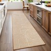 Modern Machine Washable Abstract Area Rug Non Slip Non Shedding Soft Striped Floor Cover Low Pile Foldable Accent Indoor Rug for Living Room Bedroom - 2 of 4