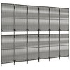 vidaXL Room Divider 6 Panels Gray Poly Rattan - 4 of 4