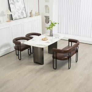 MAYEERTY Modern Loveseat - Chenille 2-Seater Sofa with Metal Legs - Living Room/Office (Beige Chenille) - 1 of 4