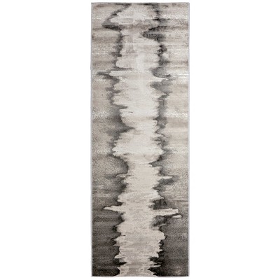 Micah Modern Abstract Gray/Taupe/Ivory Area Rug