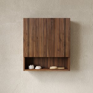 GDFStudio Maxeys 26" Wall-Mounted Bathroom Cabinet with Soft-Close Doors, Shelf and Open Compartment - 1 of 4