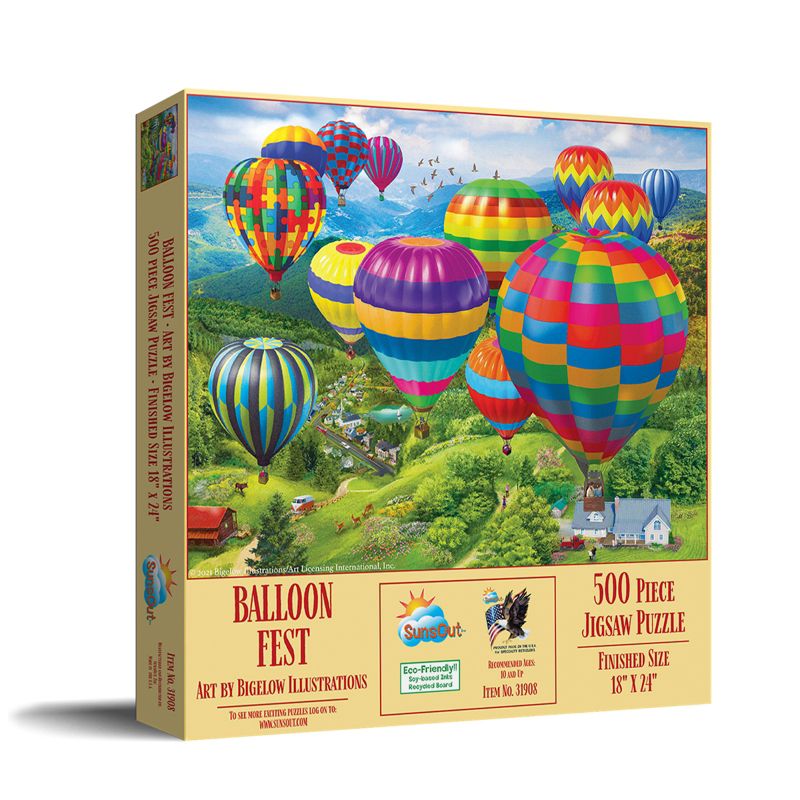 Sunsout Balloon Fest 500 pc   Jigsaw Puzzle 31908, 2 of 6