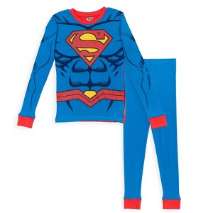 DC Comics Justice League Robin Cosplay Pajama Shirt and Pants Sleep Set Little Kid to Big Kid - 1 of 4