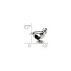Black Bow Jewelry Sterling Silver Standing Duck Bead Charm - 3 of 4