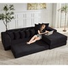Oversized Cloud Sectional Couch,L-Shaped Sectional Sofas Bed with 8 Pillows, Right Facing 3-Seat Corduroy Modular Sofa with Magazine Bag, No Assembly - 3 of 4