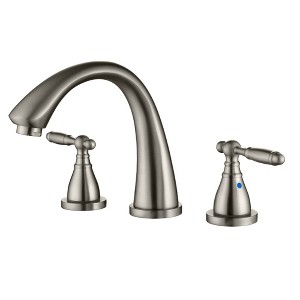 CLIHOME 8 in. Widespread 3-Hole 1.2 GPM Bathroom Faucet Faucet With Double-Handle - 1 of 4