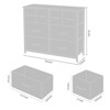 FONTOI Decorative Storage Cabinets, Contemporary Storage Cabinet that Complements Any Decor, Modern Home's Must-Have, Black, 34.45"*30.9"*11.8" - 4 of 4