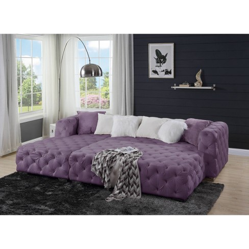 Purple on sale velvet sectional