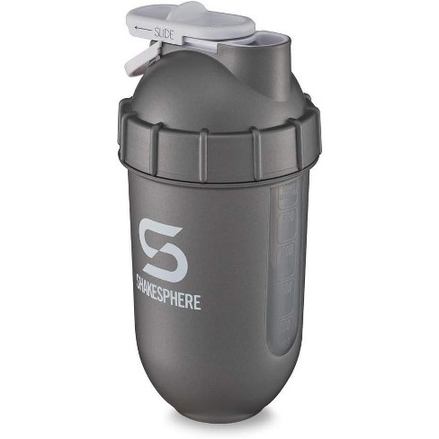 ShakeSphere Tumbler Steel Protein Shaker Bottle Keeps Hot Drinks Hot & Cold Drinks Cold 24 oz, Matte-Black