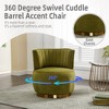 25.2'' Velvet Fabric 360° Swivel Barrel Accent Sofa Chair with High-Density Foam Cushion, Angled Armrests and Sturdy Base - 4 of 4