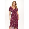 WEST K Women's Georgia Faux Wrap Dress with High-Low Hem and Tie Waist - 4 of 4