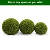2Pcs Artificial Plant Cedar Topiary Balls with Hanging Chains, Fake Decorative Plants, Hanging Topiary Ball Sphere Decorative for Home Garden - 4 of 4