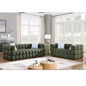 Cloud Couches,85"couch and loveseat set,long sofa,lounge sofa,Marshmallow Sofa With Wooden Frame,3 and 2 sofa set,Soft Sofa Furniture-Cuddlewood - 1 of 4