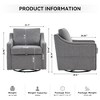 Teddy Fabric 360° Swivel Accent Chair Upholstered with One Back Pillow, Armrests featuring Rivet Craftsmanship, Single Sofa Chair with High Backrest - 4 of 4