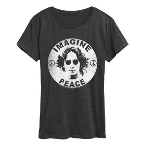 Women's - John Lennon - Lennon Imagine Peace Short Sleeve Graphic T-Shirt - 1 of 4