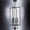 Urban Ambiance Luxury Contemporary Chandelier 31.375''H x 15''W,  Midnight Black Finish,  Parkes Collection, UHP4246 - 4 of 4