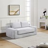 Racxily Corduroy Cloud Double Sofa, 2-in-1 Convertible Sofa Bed, Comfortable Boneless Double Sofa, Suitable for Living Room, Apartment, Grey - 2 of 4