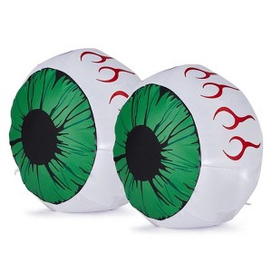 Karl Home 2 Packs Halloween Inflatables Large Set of Lighted Eyes Decoration - 1 of 4