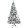 10ft. Flocked Pine Artificial Christmas Tree with Pinecones and 800 Clear LED Lights – Grand Snowy X-Mas Centerpiece - 3 of 4