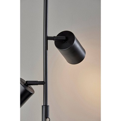 Black Adjustable 3-Light LED Tree Lamp with Touch Switch