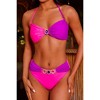Sweet Like Candy 'Parma Violet' Contrast Bandeau Crystal Bikini Top Parma Violet Large - 4 of 4