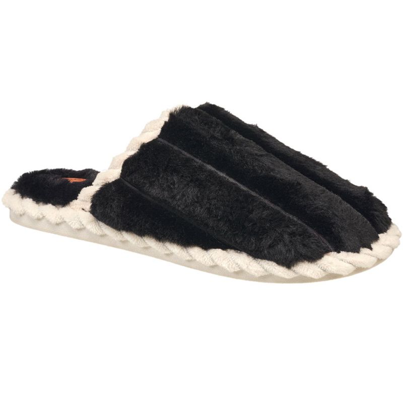 French Connection Women's Fluffy Textured Slippers - Winter House Shoes For Women, 1 of 6
