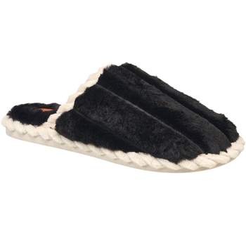 French Connection Women's Fluffy Textured Slippers - Winter House Shoes For Women