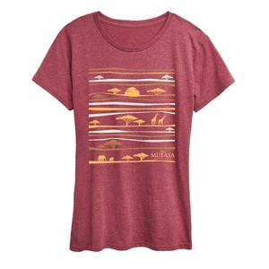 Women's - The Lion King - Line Pattern Short Sleeve Graphic T-Shirt - 1 of 4