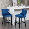 Lyngins Luxury Counter Height Bar Stool Set of 2, Waist-Wrapping Backrest, Counter Stools with Back Buttons, Dining Chairs for Kitchen/Home Bar - 3 of 4