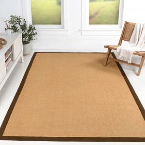 JONATHAN Y Camden Farmhouse Cottage Border Jute Area Rug - 1 of 4