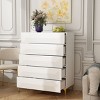 Famapy White 5-Drawers Dresser With Gold Metal Legs - 3 of 4
