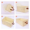 REGALWOVEN Chrysanthemum Print Collapsible Fabric Storage Bin with Handles 2 Pcs - 3 of 4