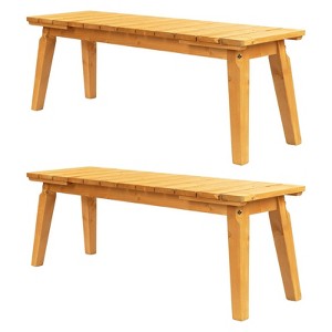 Karl Home | 45-Inch Solid Wood Backless Outdoor Bench (Set of 2) - 1 of 1
