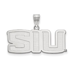 Black Bow Jewelry 14k White Gold Southern Illinois Salukis NCAA Medium Pendant - 1 of 3