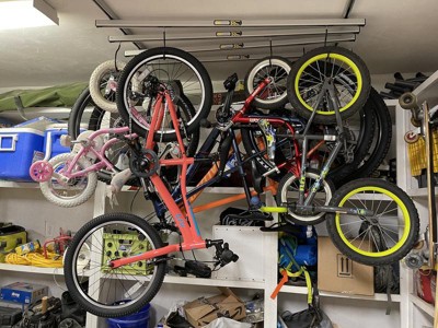 Saris Cycle Glide Ceiling Bike Rack, 4 Bike Hooks For Garage Ceiling :  Target
