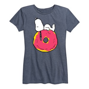 Women's - Peanuts - Lazy Snoopy Short Sleeve Graphic T-Shirt - 1 of 4