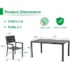 Cesicia Modern 7-Piece Black Dining Table Set with Dining Chairs for 6 - 4 of 4