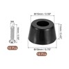 Unique Bargains Non-Slip Rubber Bumper Feet with Stainless Steel Washer Screws - 2 of 4