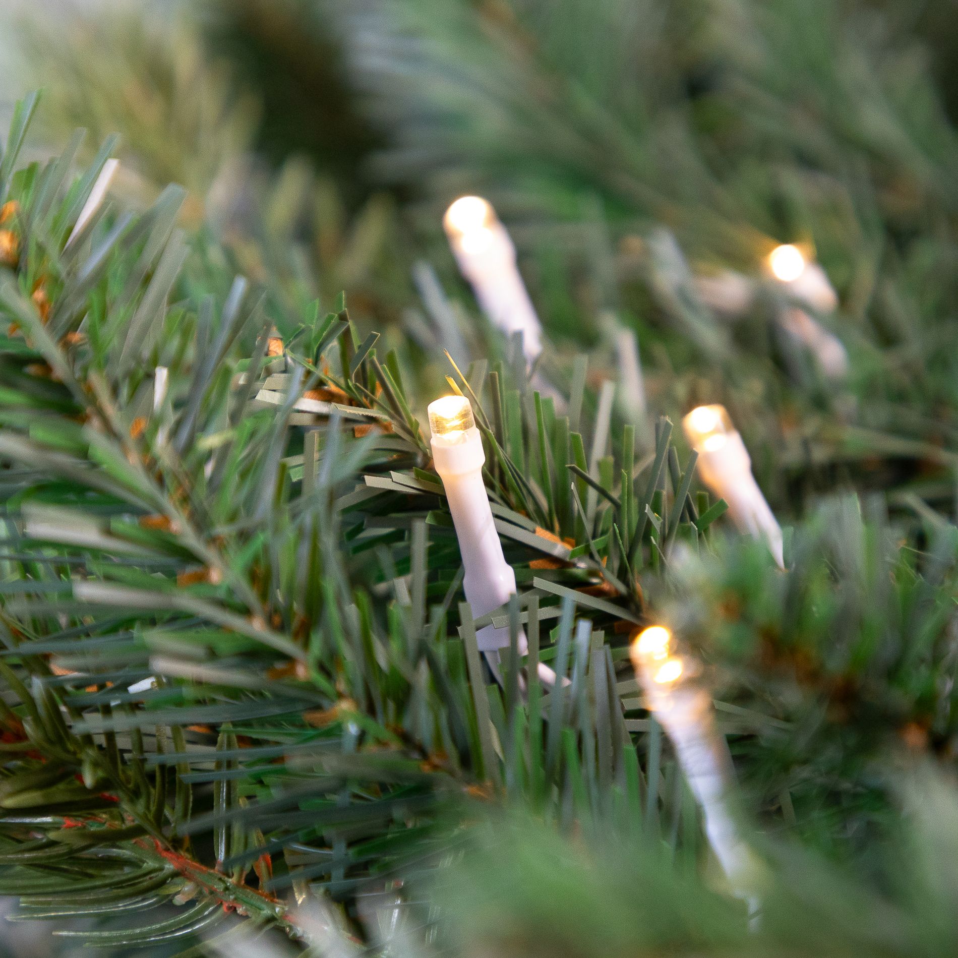 Northlight Wide Angle LED Christmas Lights - Warm White - 3' White Wire - 10ct