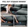 78.7" Chenille L-Shaped Modular Sectional Sofa with Storage Ottomans & Drawers Under Each Seat - 2 of 4